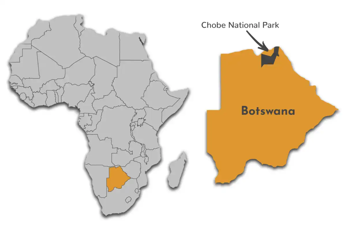 Chobe National Park map