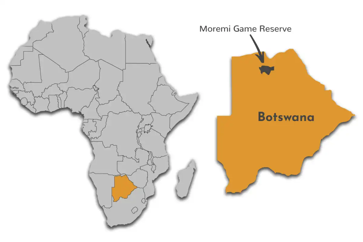 Moremi Game Reserve map