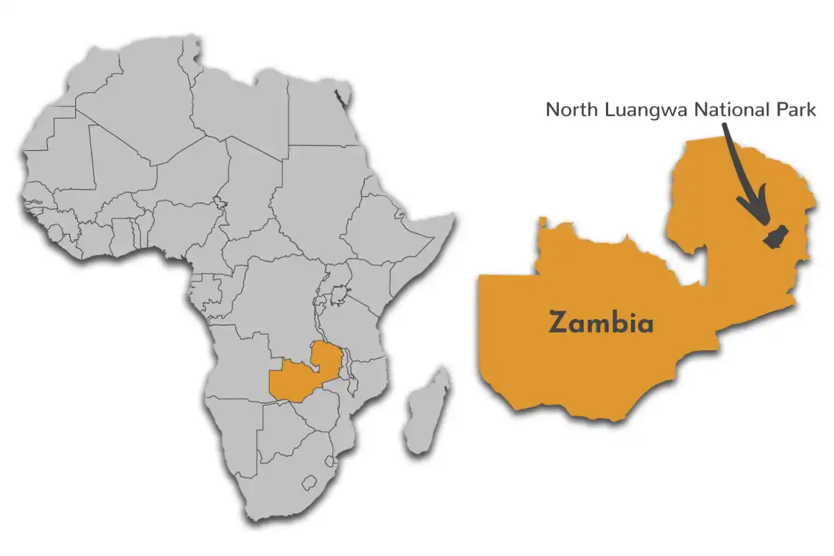 North Luangwa NP map