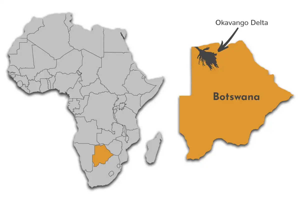 Okavango Delta map