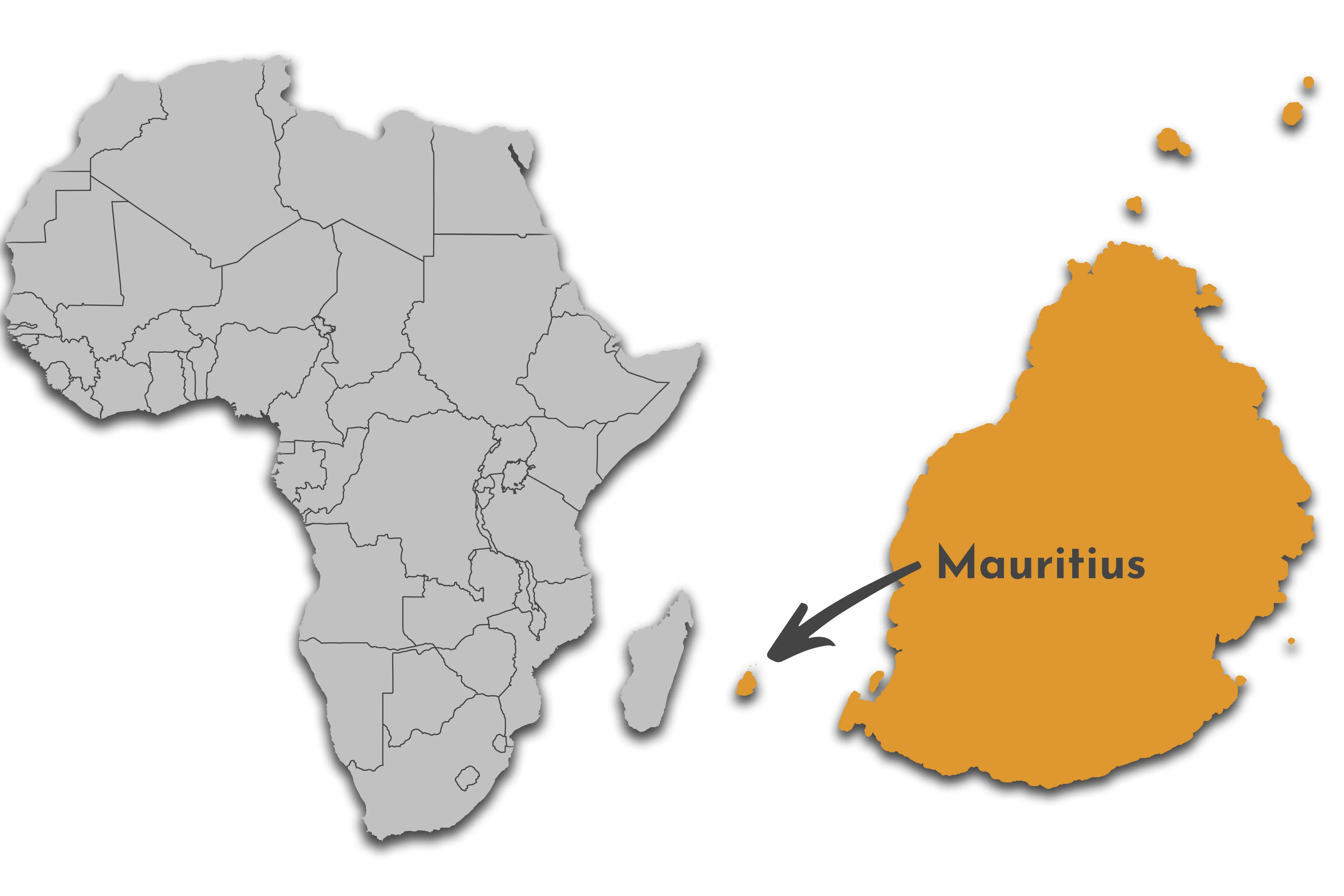 Mauritius Map in Africa