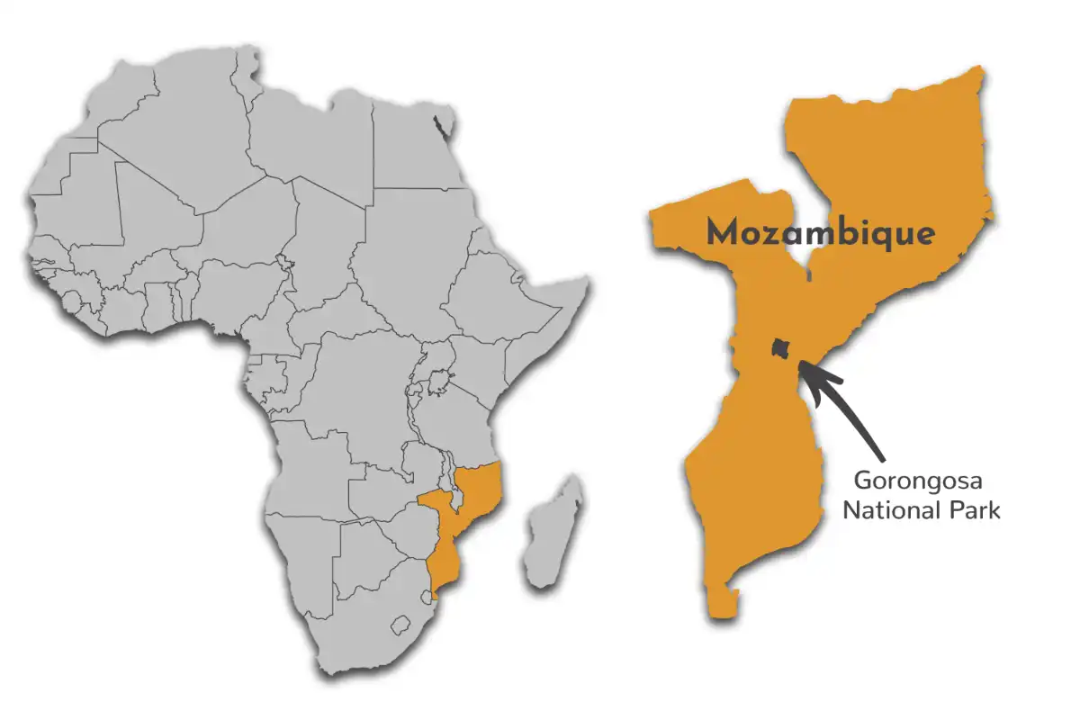 Gorongosa National Park map