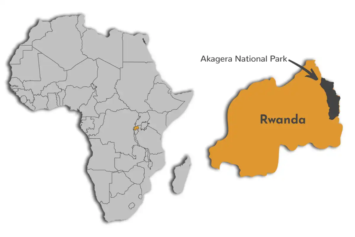 Akagera National Park map