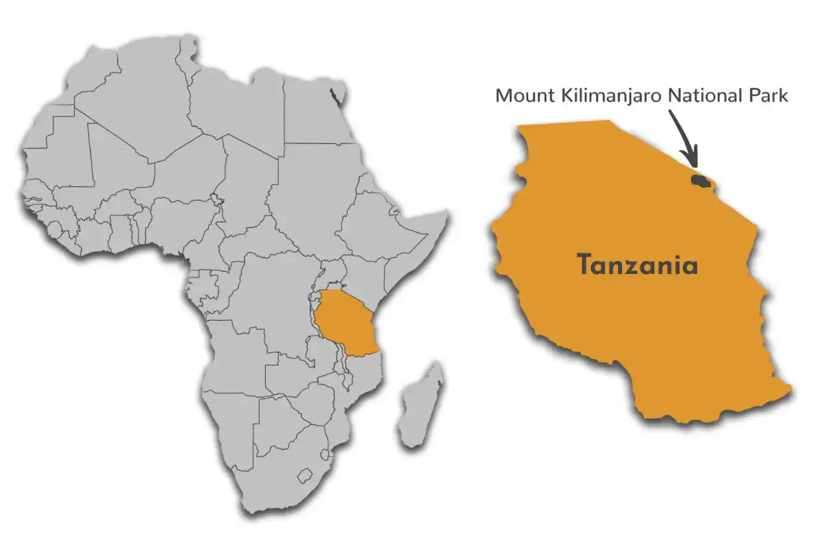 Mount Kilimanjaro National Park map