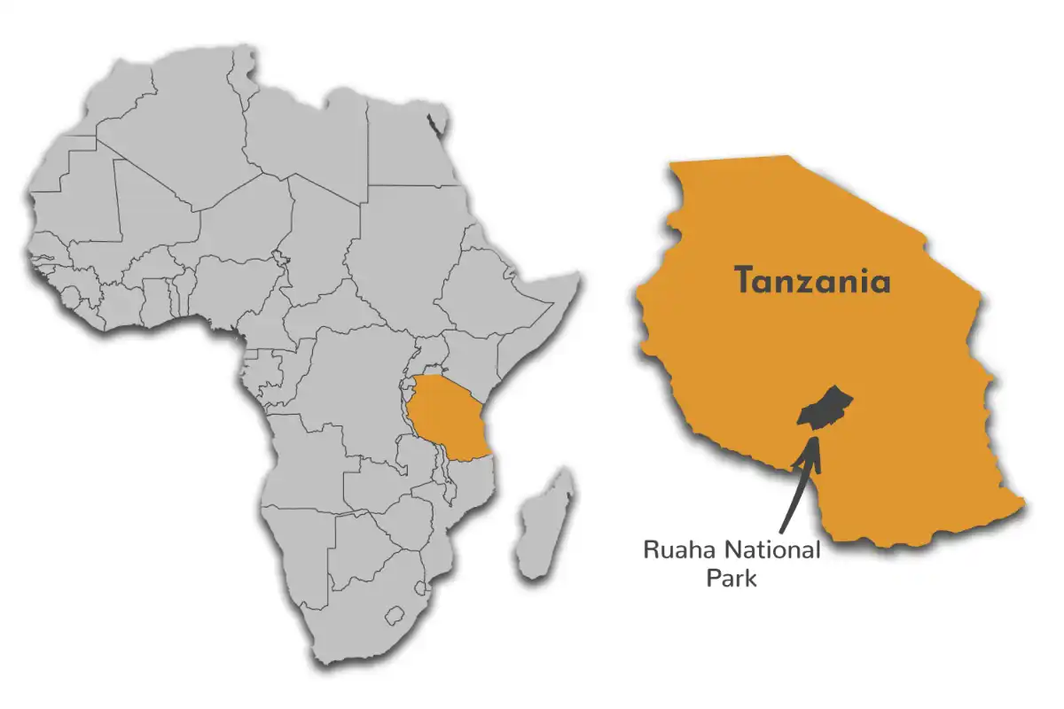 Ruaha National Park map