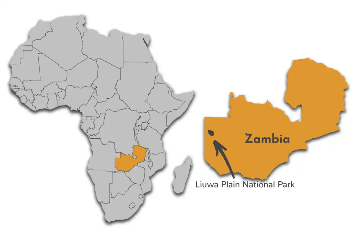 Liuwa Plain National Park map