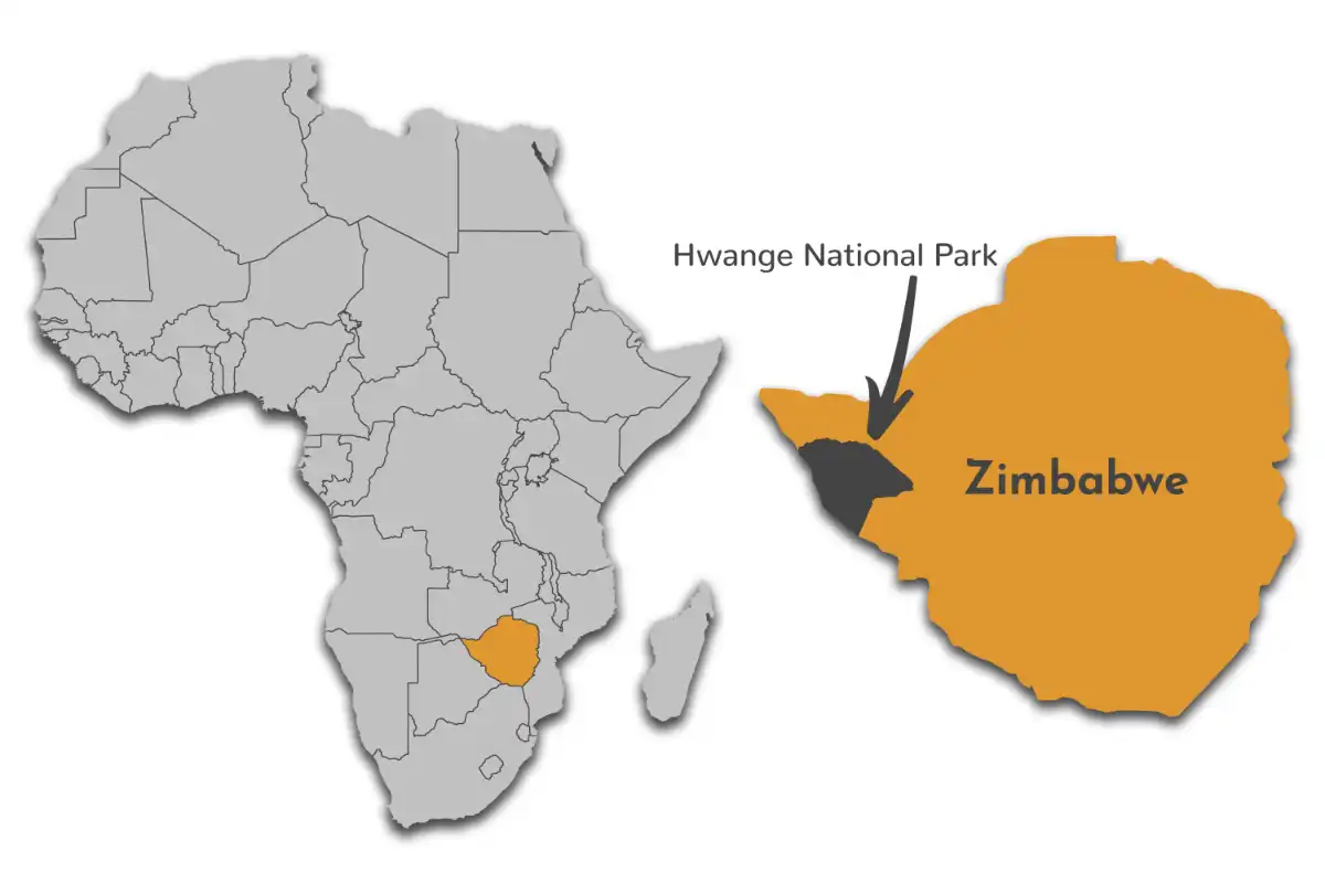 Hwange National Park map