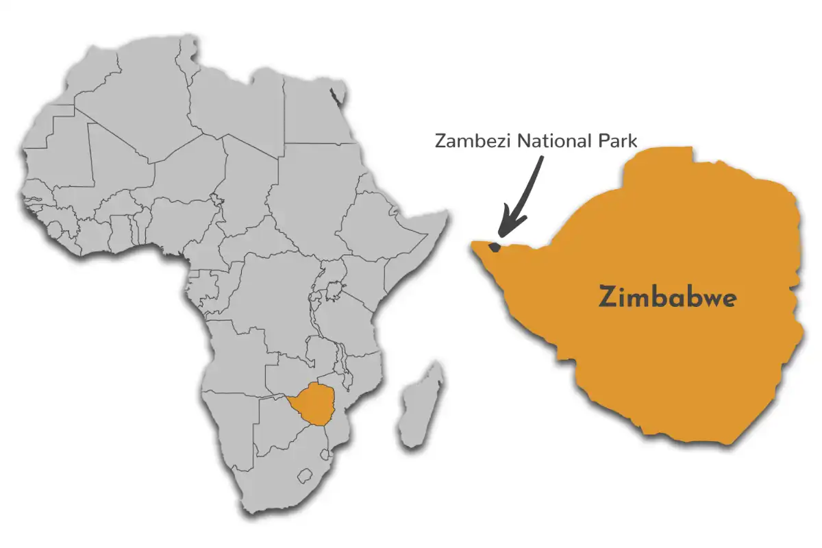 Zambezi National Park map